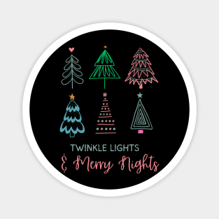 Christmas Twinkle Lights Merry Nights Magnet